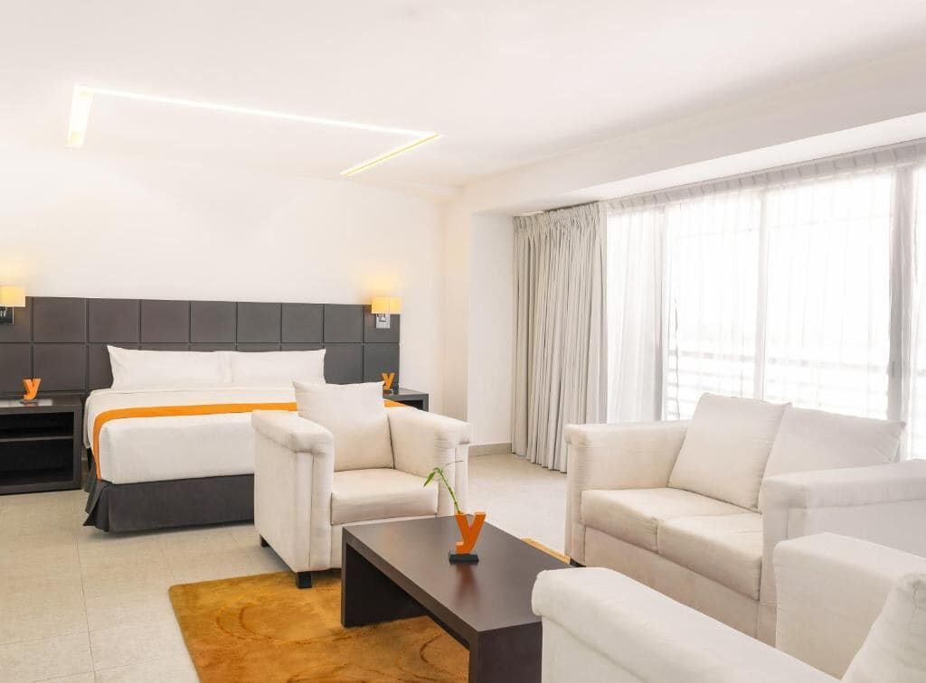 master suite | in-room safe, desk, laptop workspace, iron/ironing board