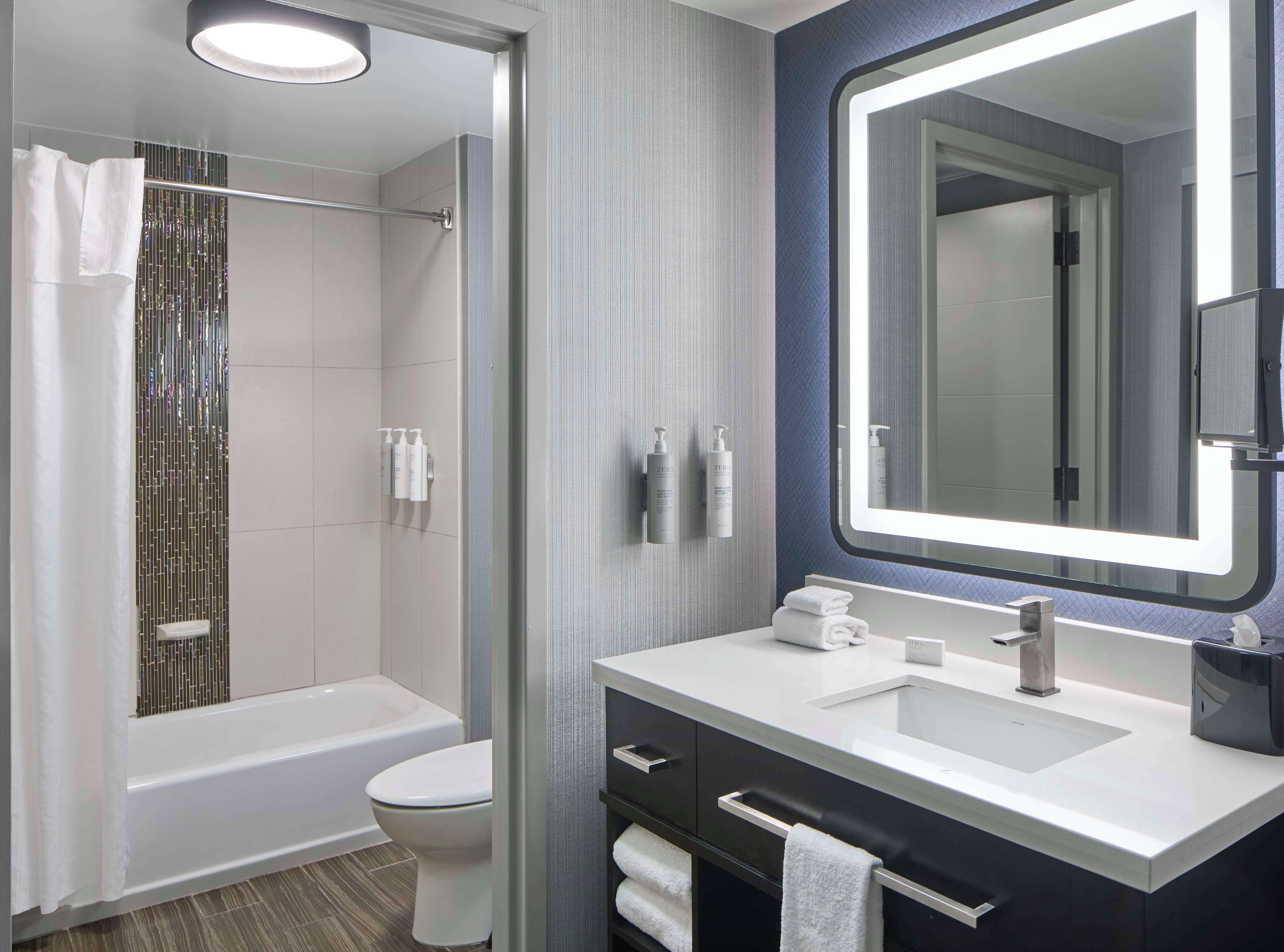 free toiletries, hair dryer, towels, soap