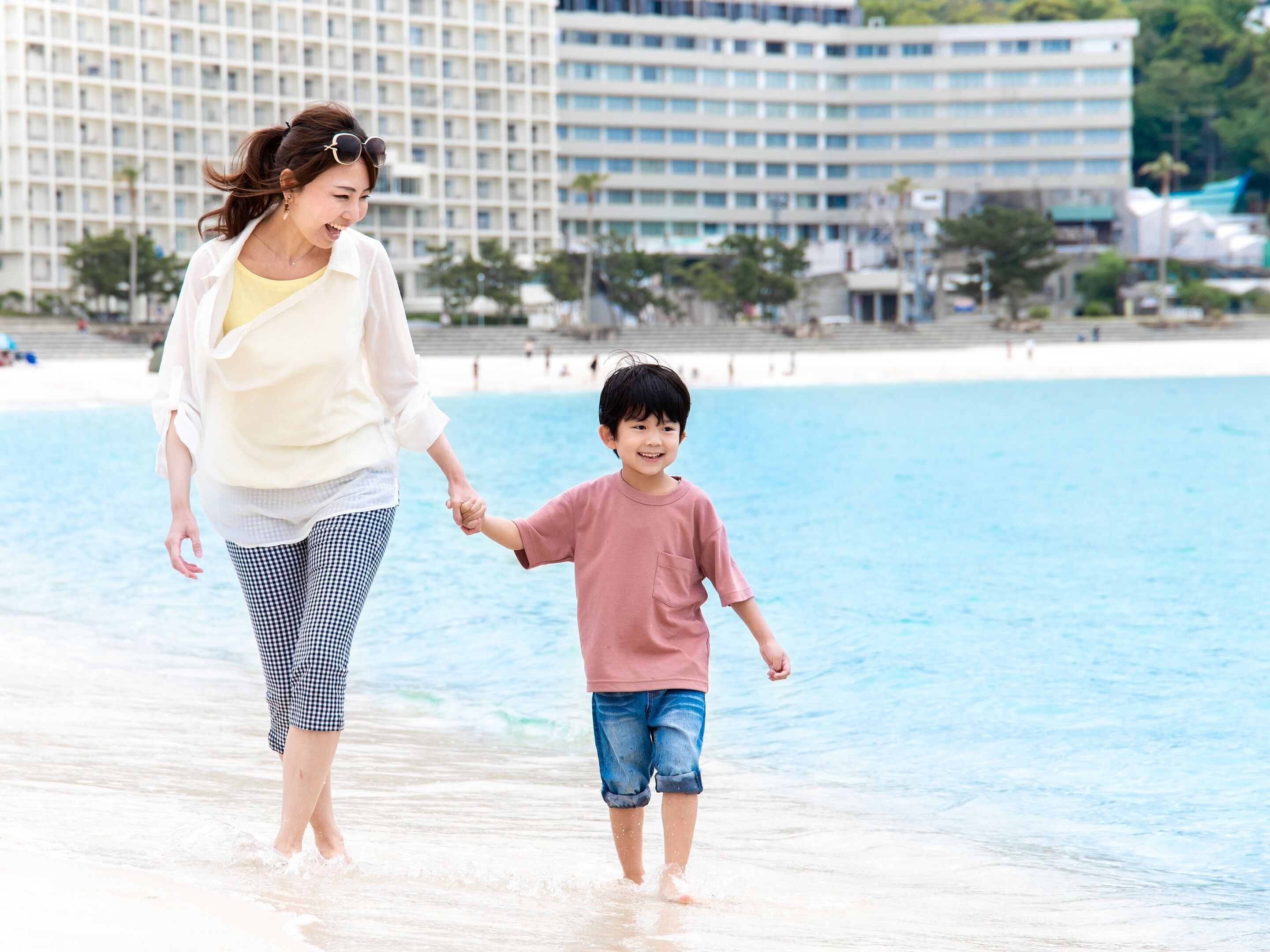 Beach nearby, white sand