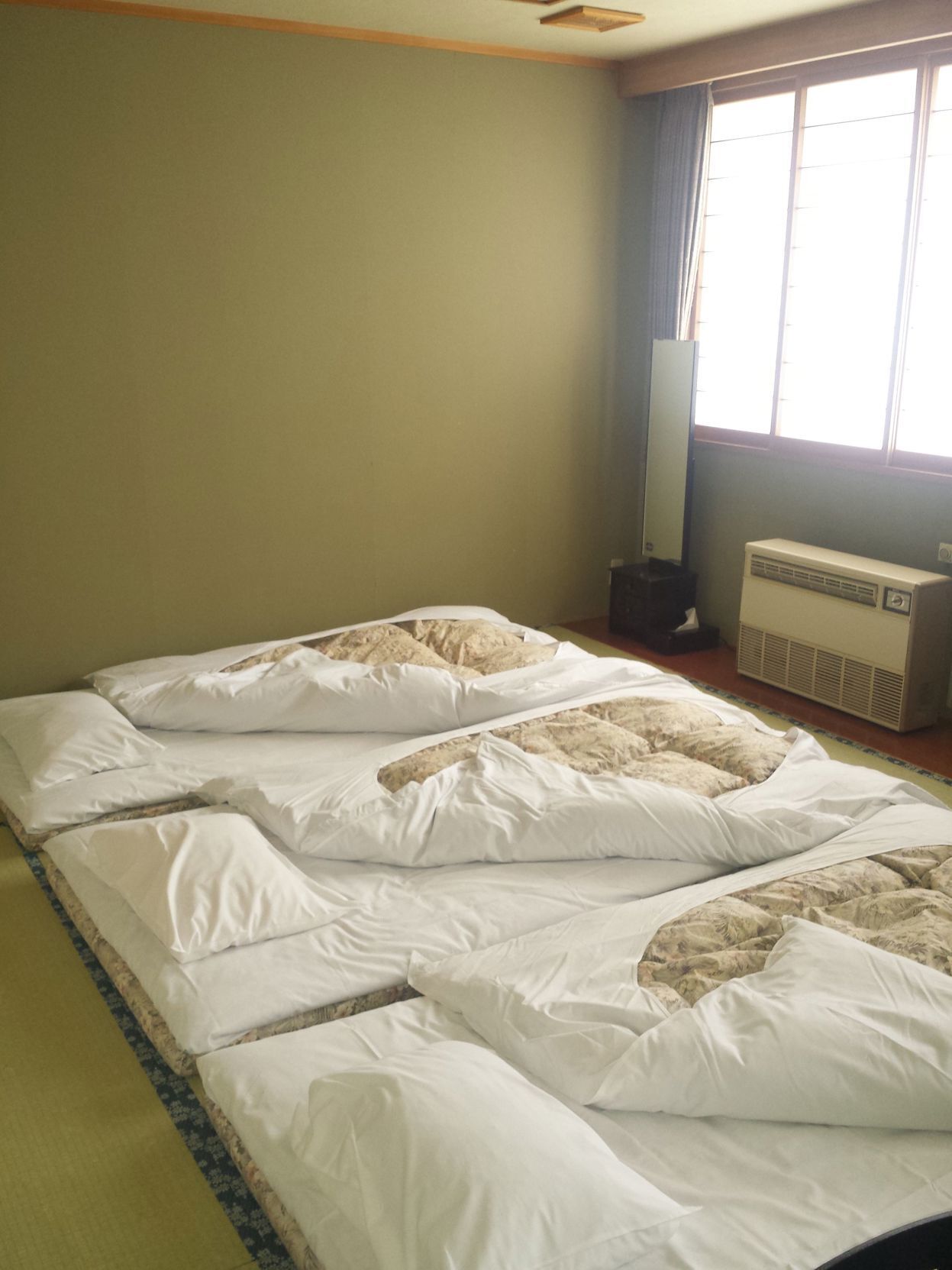 Desk, free WiFi, bed sheets