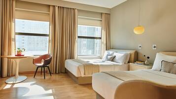 Studio, 2 Double Beds | In-room safe, iron/ironing board, free WiFi, bed sheets