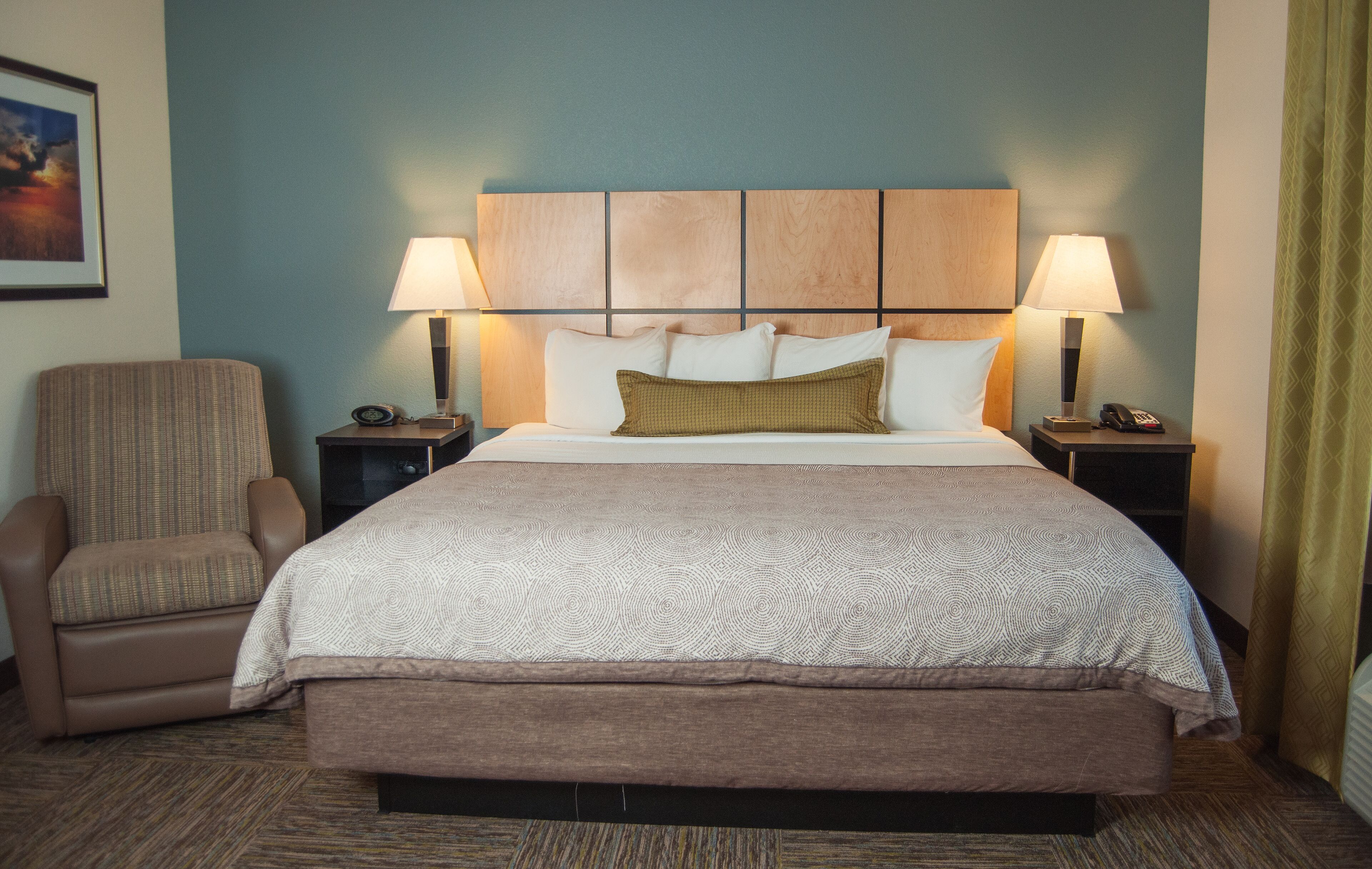 Desk, blackout curtains, iron/ironing board, free WiFi