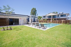 Outdoor pool, open 7:00 AM to 8:00 PM, sun loungers