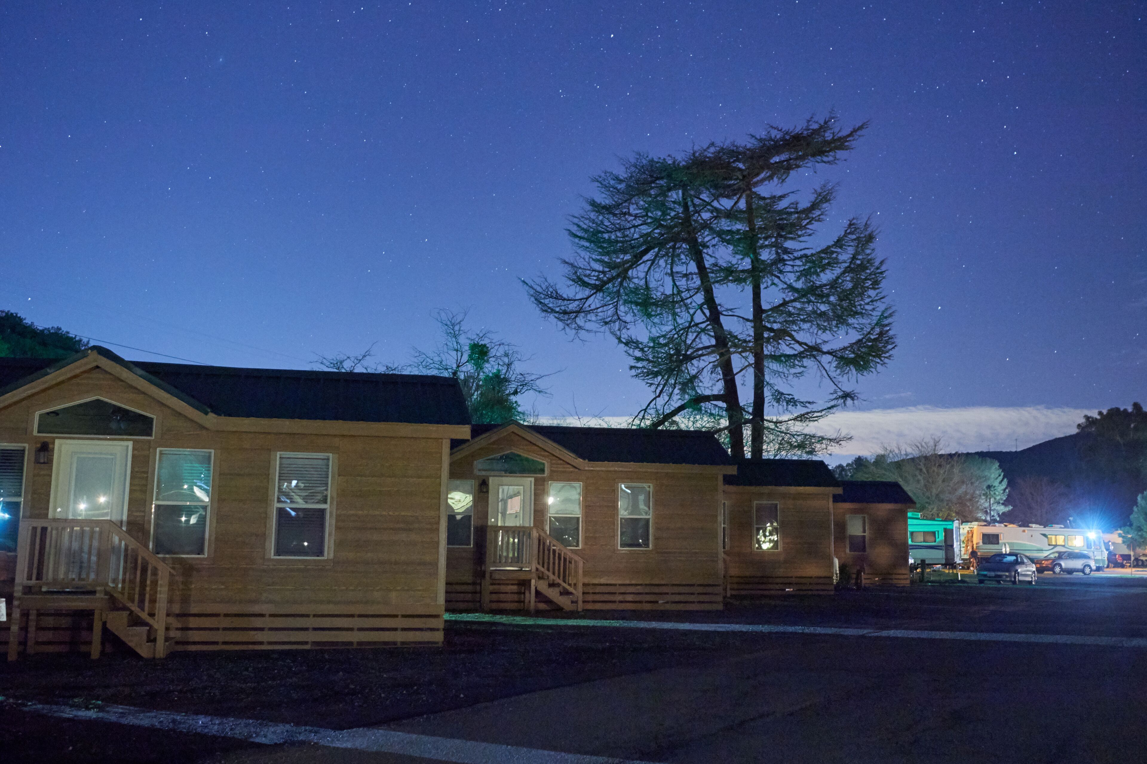 Front of property – evening/night