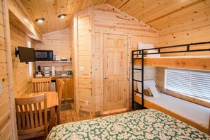 Fridge, microwave, coffee/tea maker, dining tables - Tahoe Valley Campground (South Lake Tahoe)