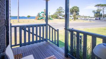 Waterfront Two Bedroom Cabin | Balcony view