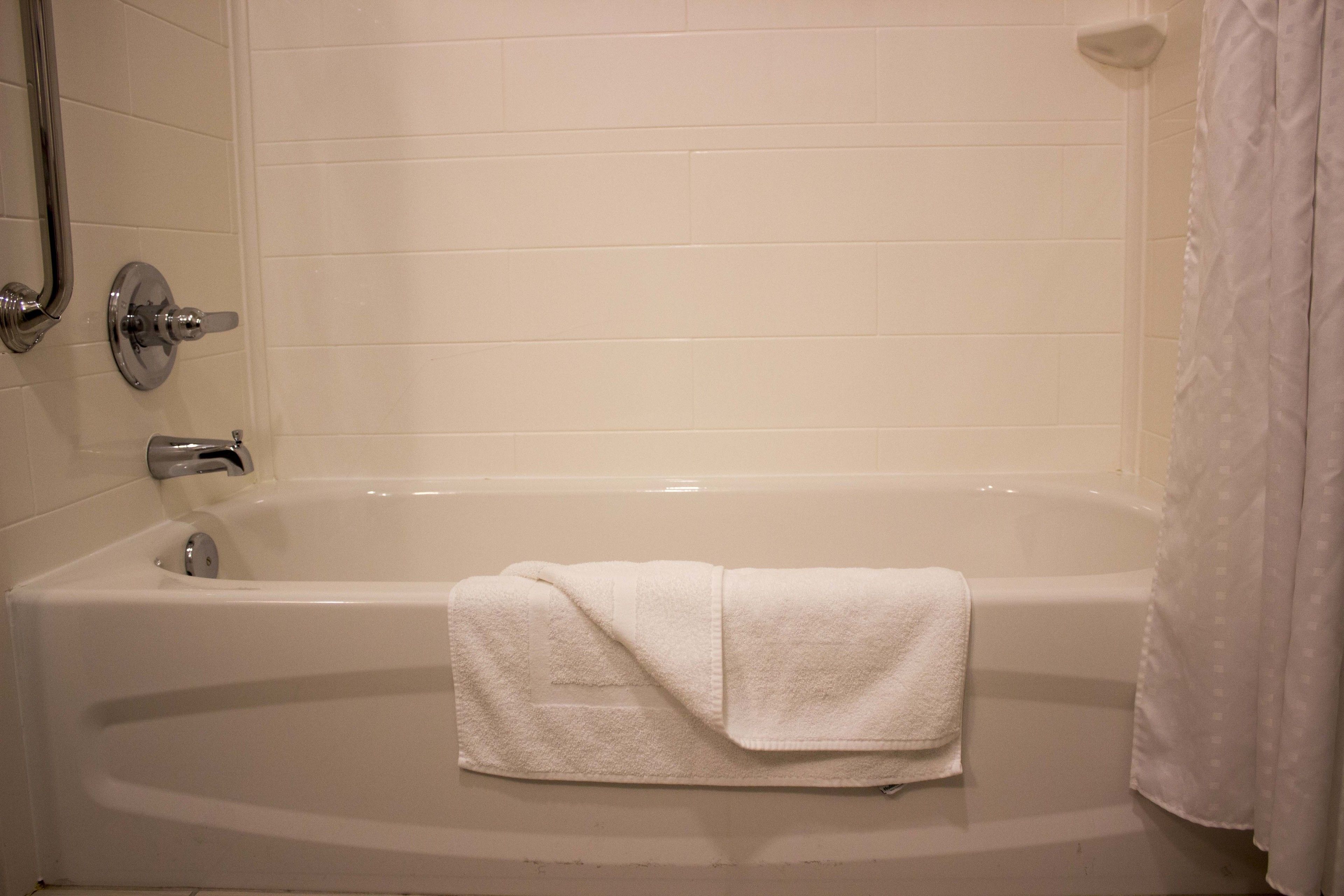 free toiletries, hair dryer, towels