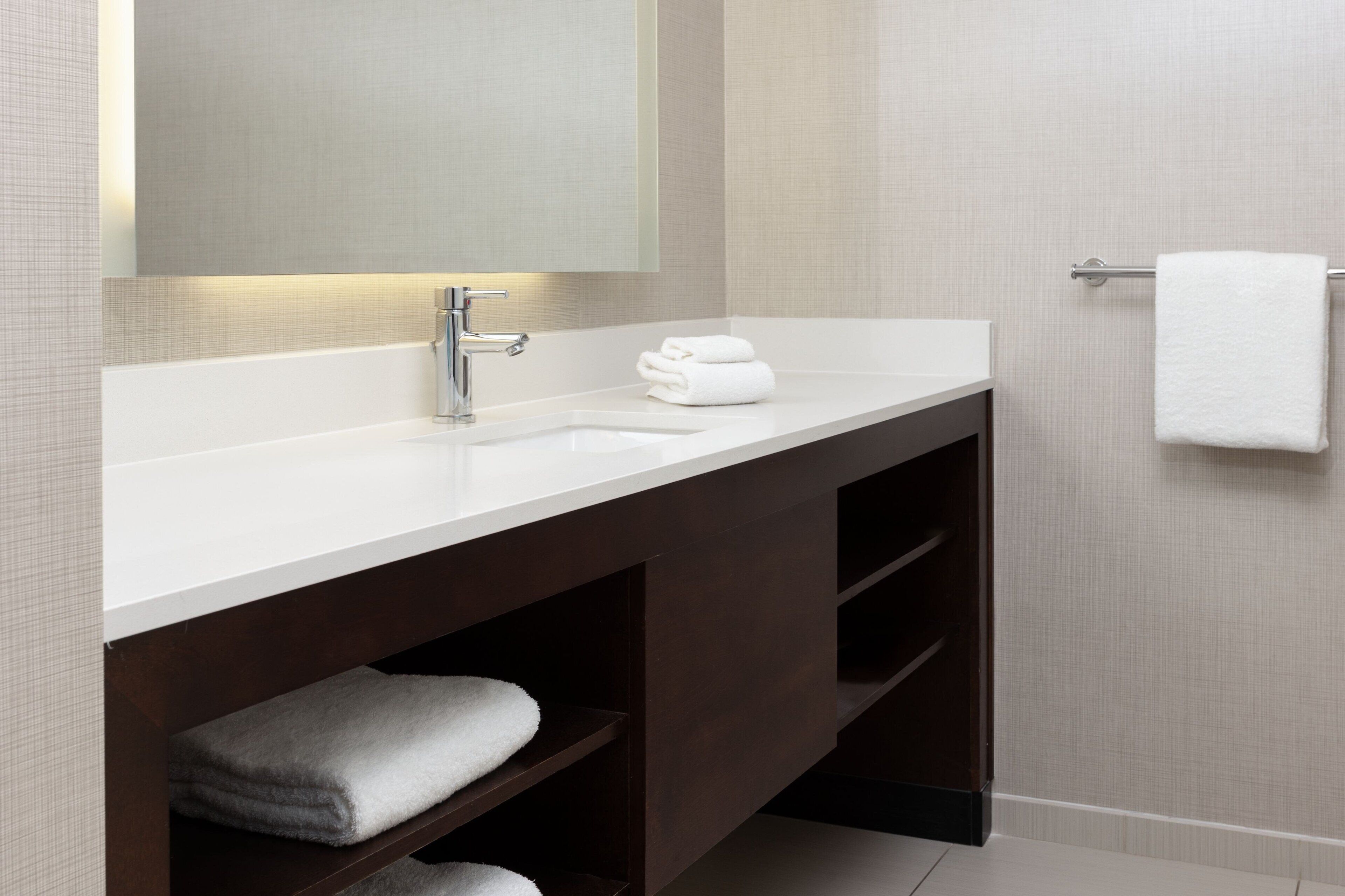 suite, 1 king bed with sofa bed | bathroom | free toiletries, hair dryer, towels