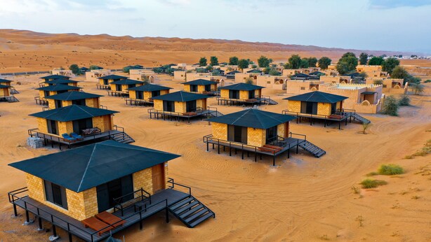 Luxury Cottage | Front of property - Arabian Oryx Camp (Bidiya)