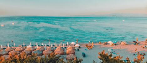 På stranden, liggestole