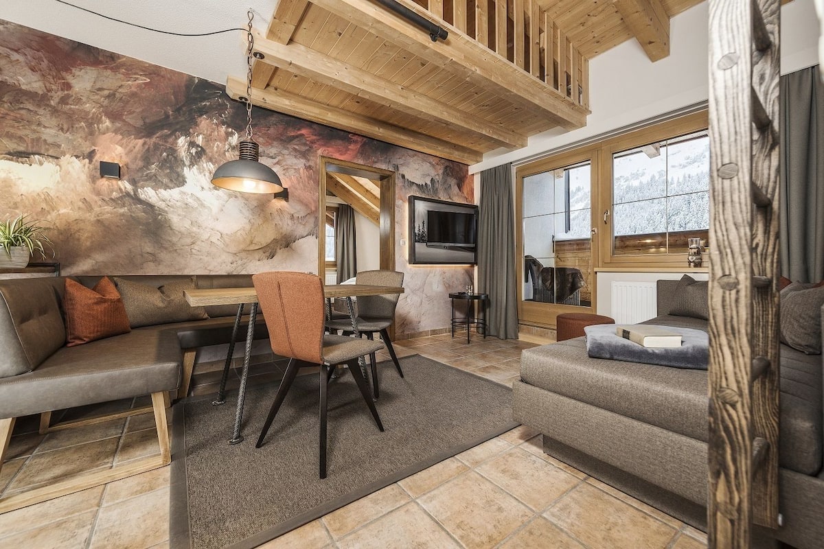 Apartment Family XL, 2 bedrooms, 1 bunk bed , kitchenette and balcony | Living room | Flat-screen TV, foosball, table tennis