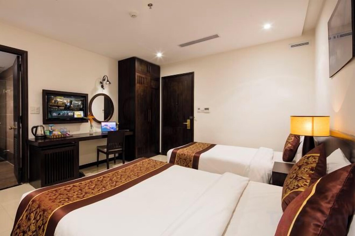 Ropa de cama de alta calidad y minibar 