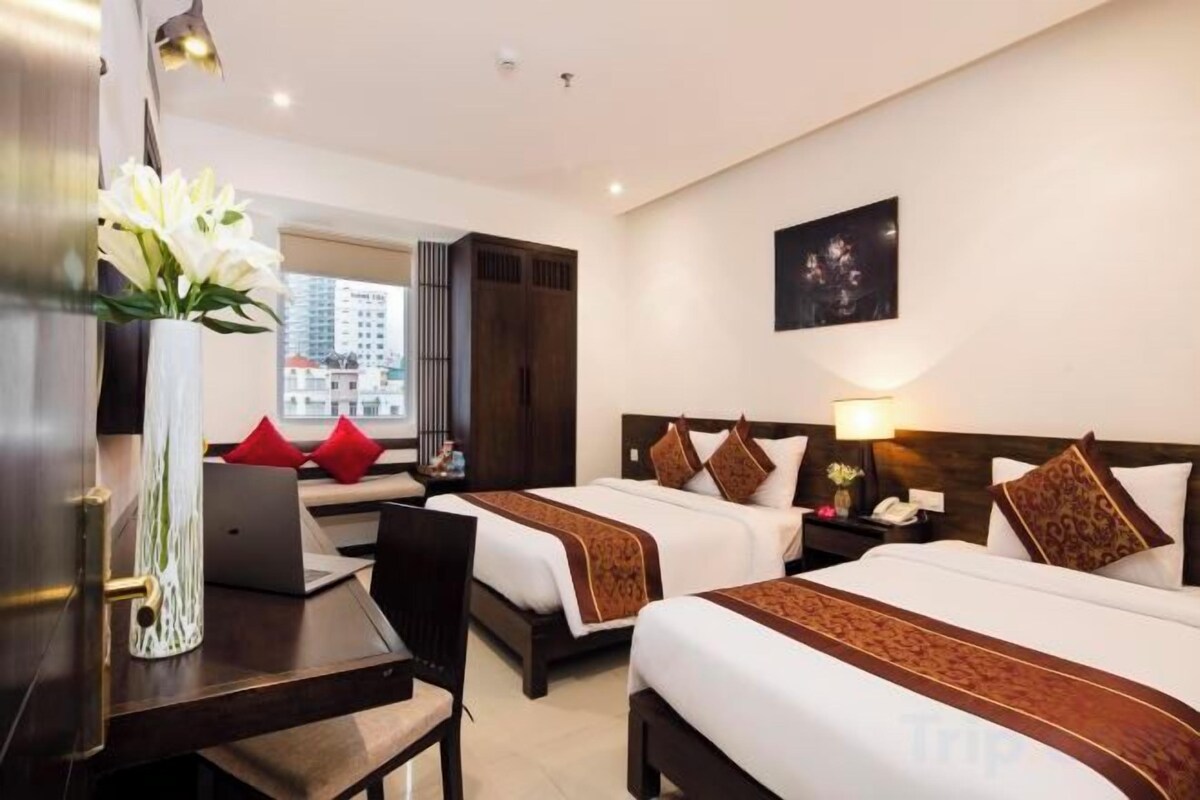 Ropa de cama de alta calidad y minibar 