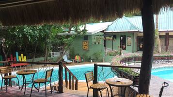 Indoor pool, sun loungers