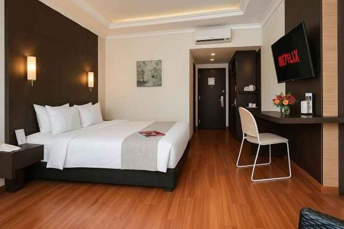Een minibar, een kluis op de kamer, een bureau, extra bedden (toeslag)