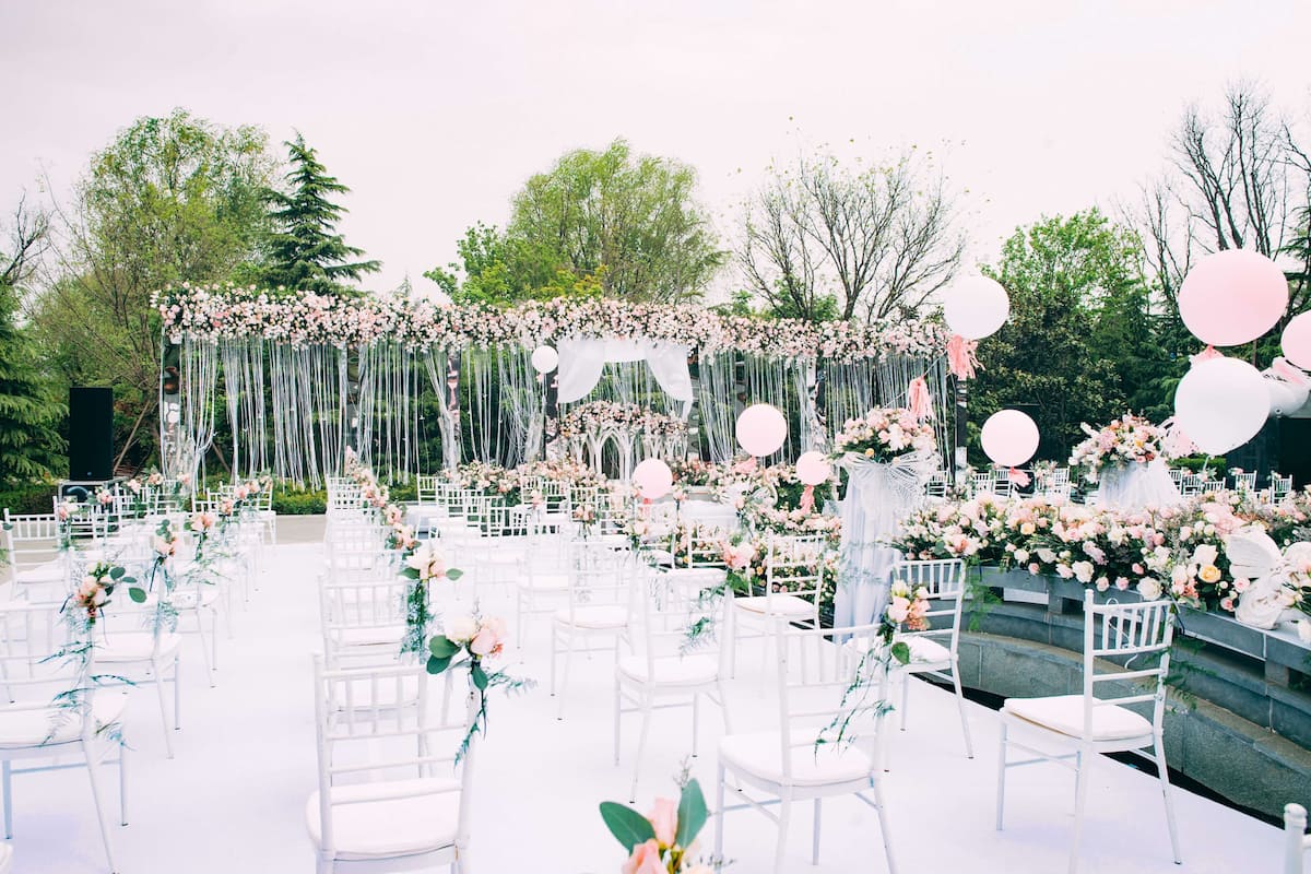 outdoor wedding area