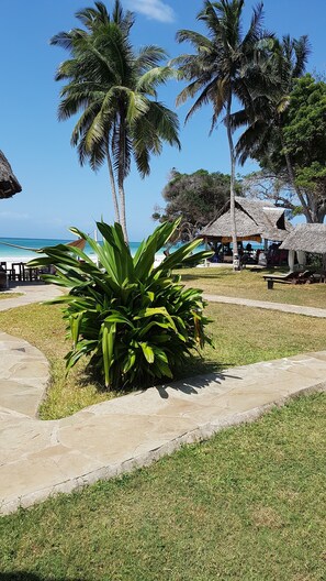 Private beach, beach umbrellas, beach massages, scuba diving - Afrika Pearl & Spa (Diani Beach)