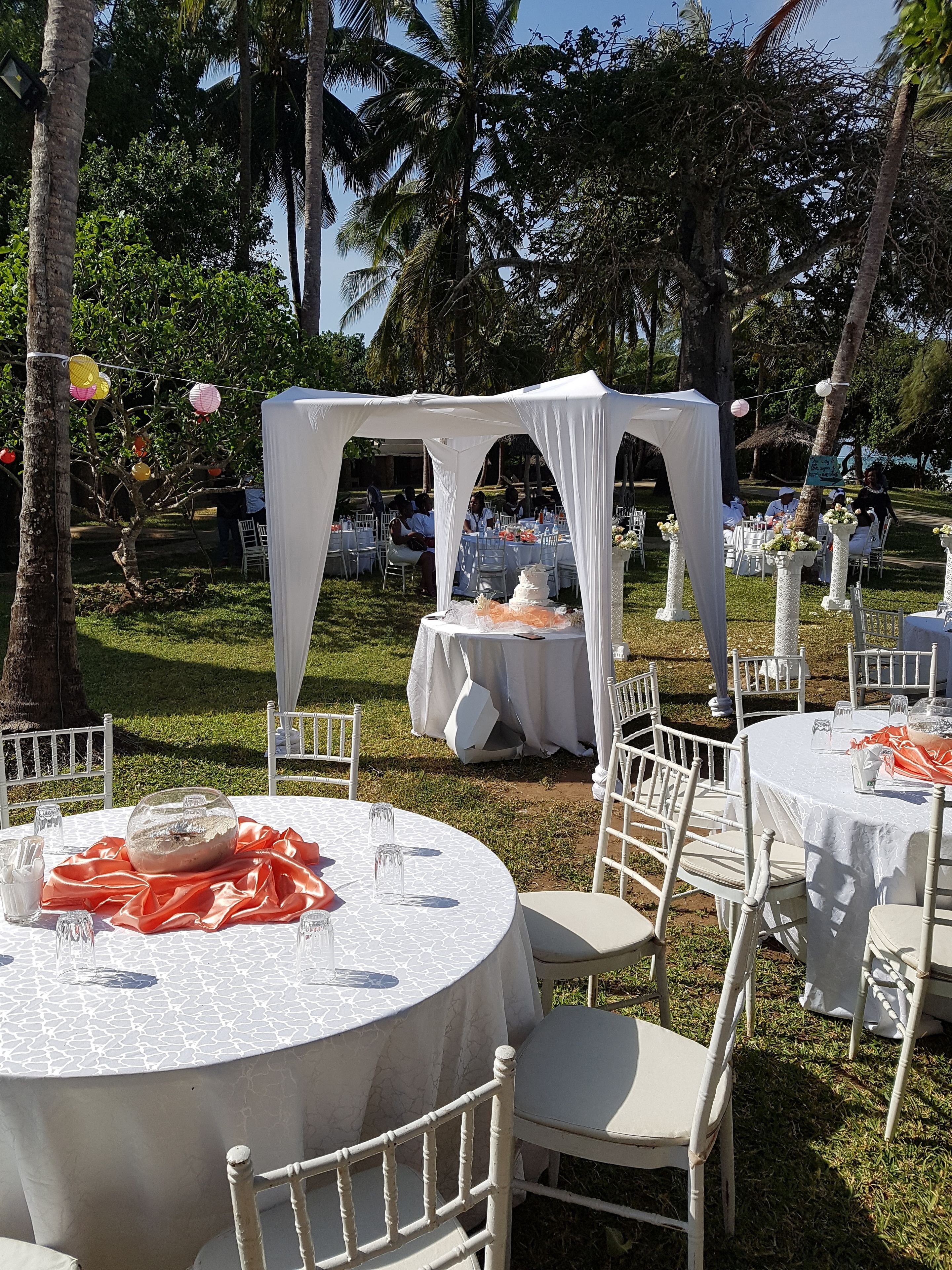 outdoor wedding area