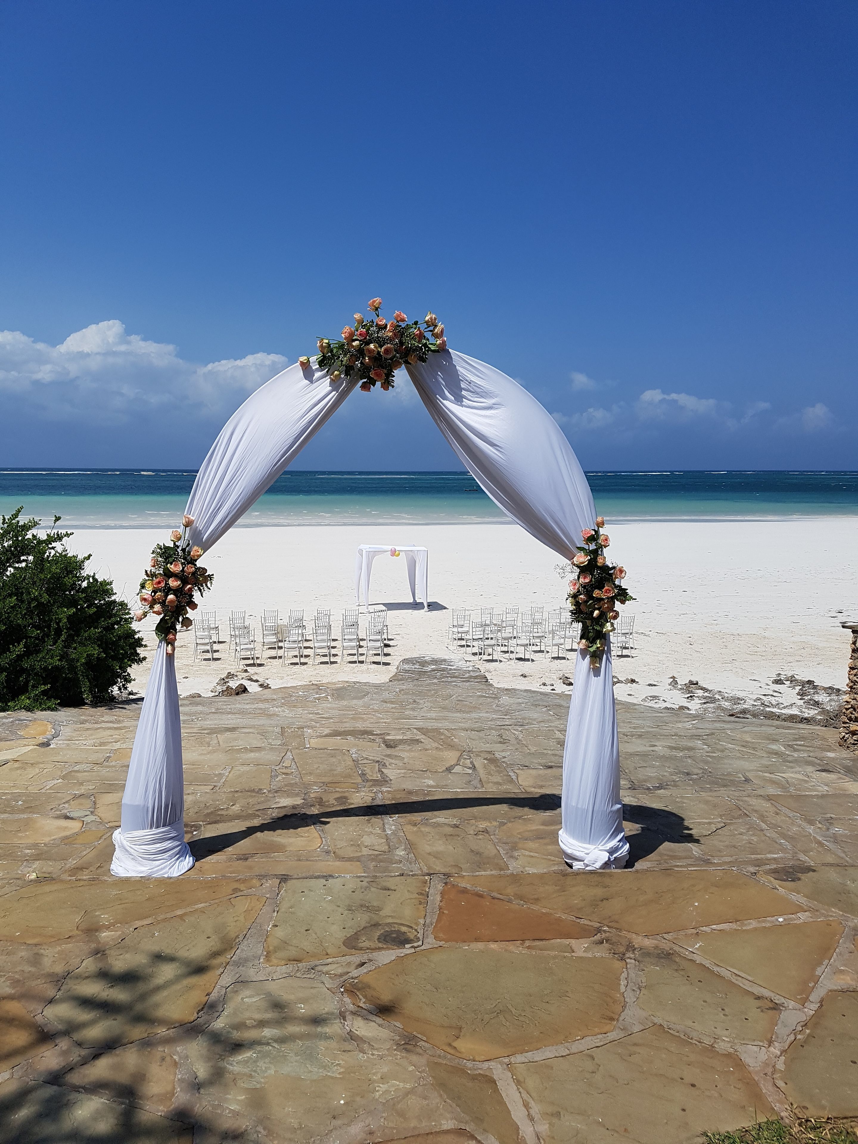 outdoor wedding area