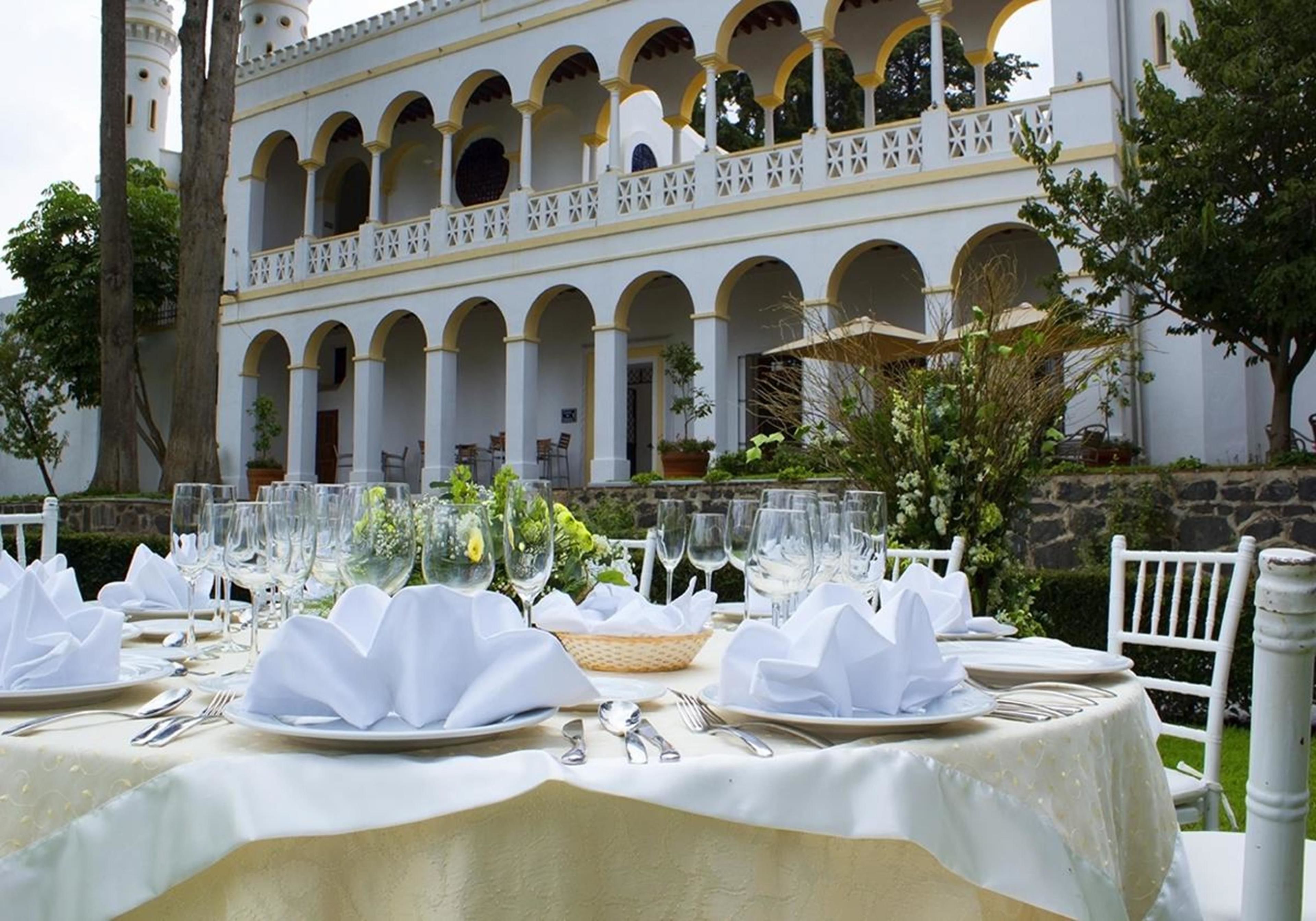 outdoor wedding area