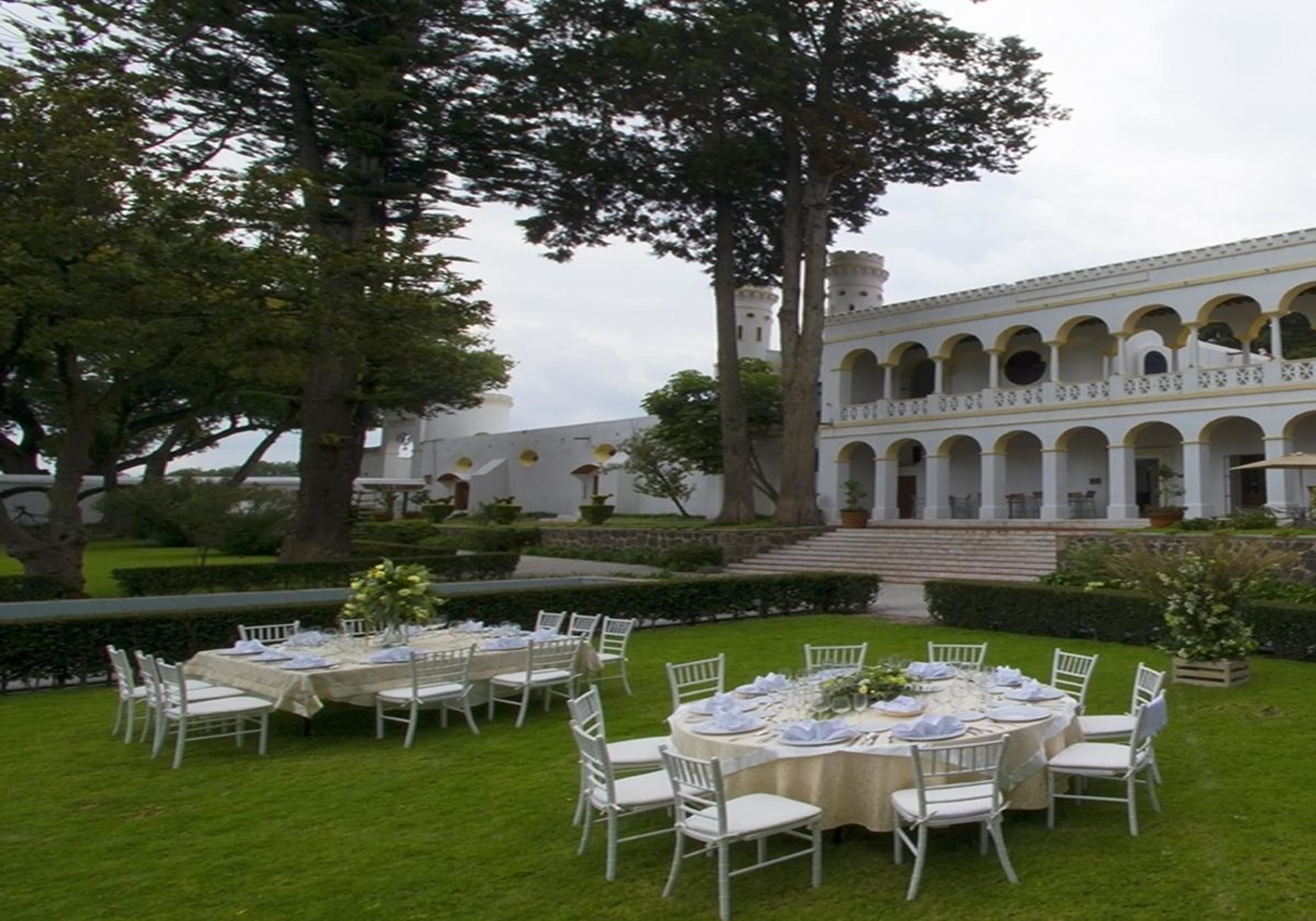 Outdoor wedding area