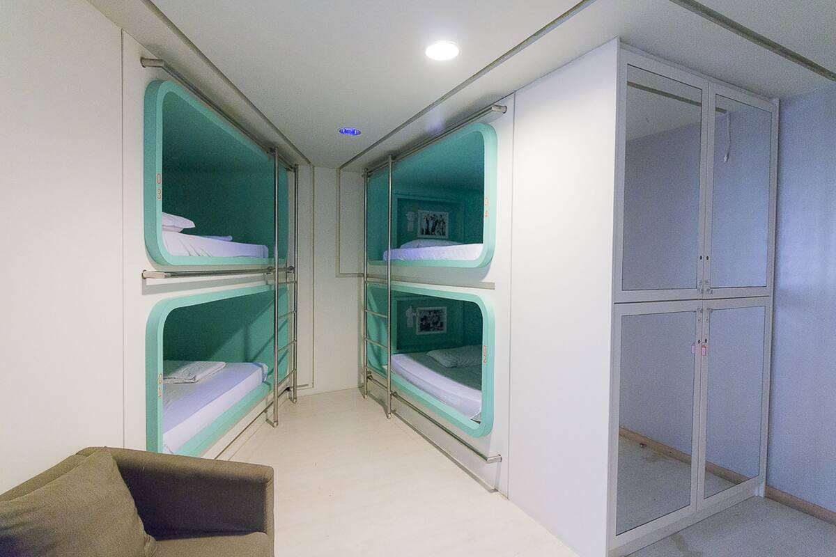 Shared Dormitory, Mixed Dorm (Hi-Tech) | Premium bedding, blackout curtains, iron/ironing board, free WiFi