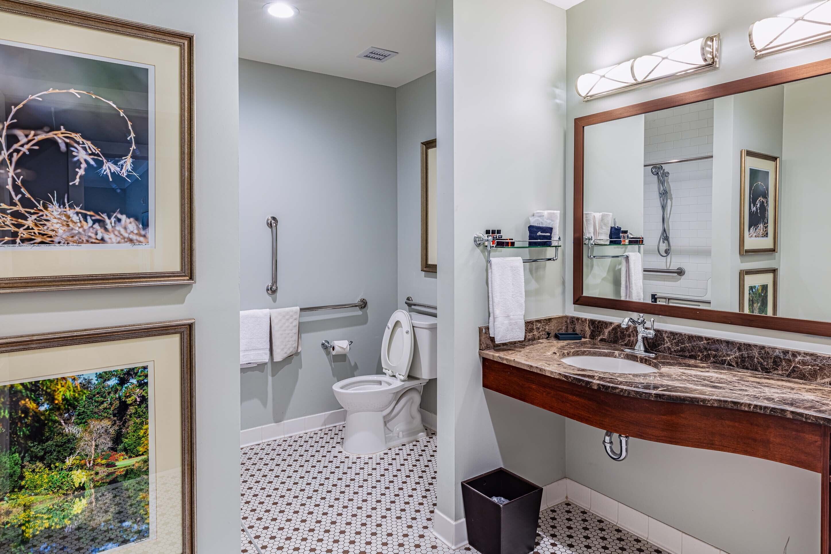 suite | bathroom | combined shower/bathtub, free toiletries, hair dryer, towels