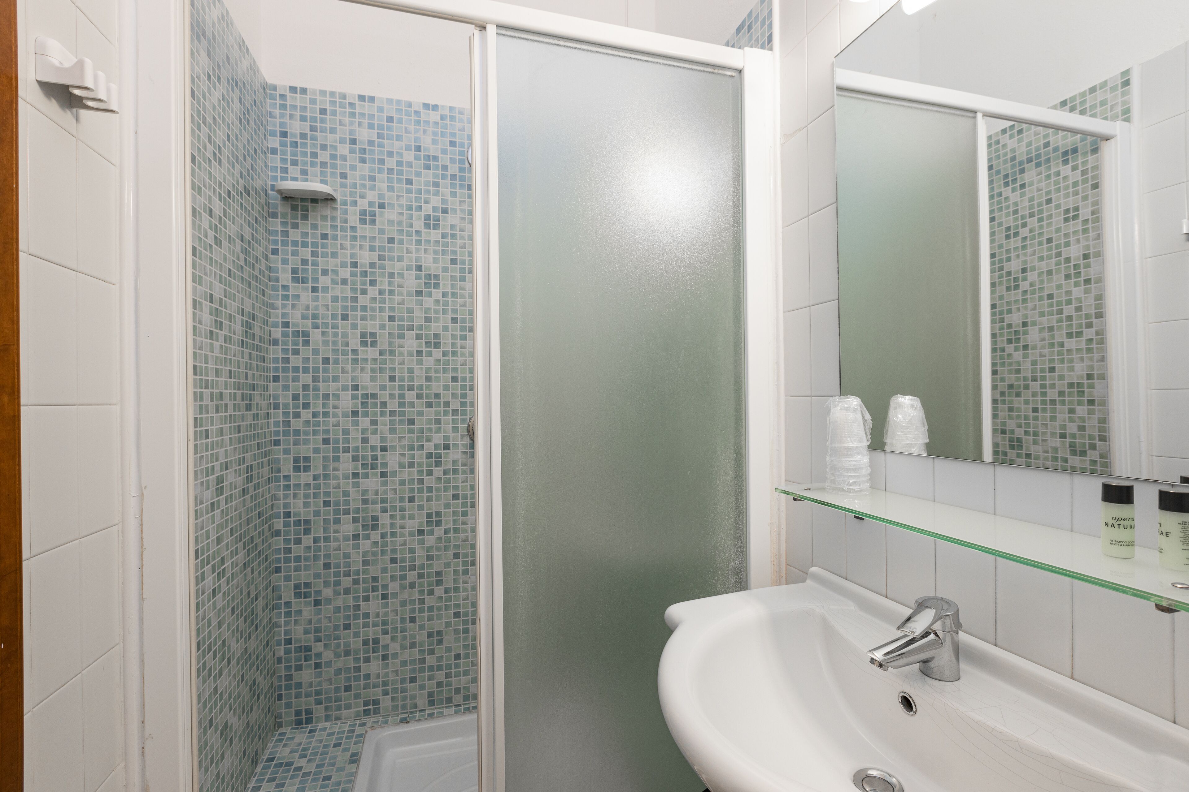 standard double or twin room | bathroom | shower, hair dryer, bidet, towels