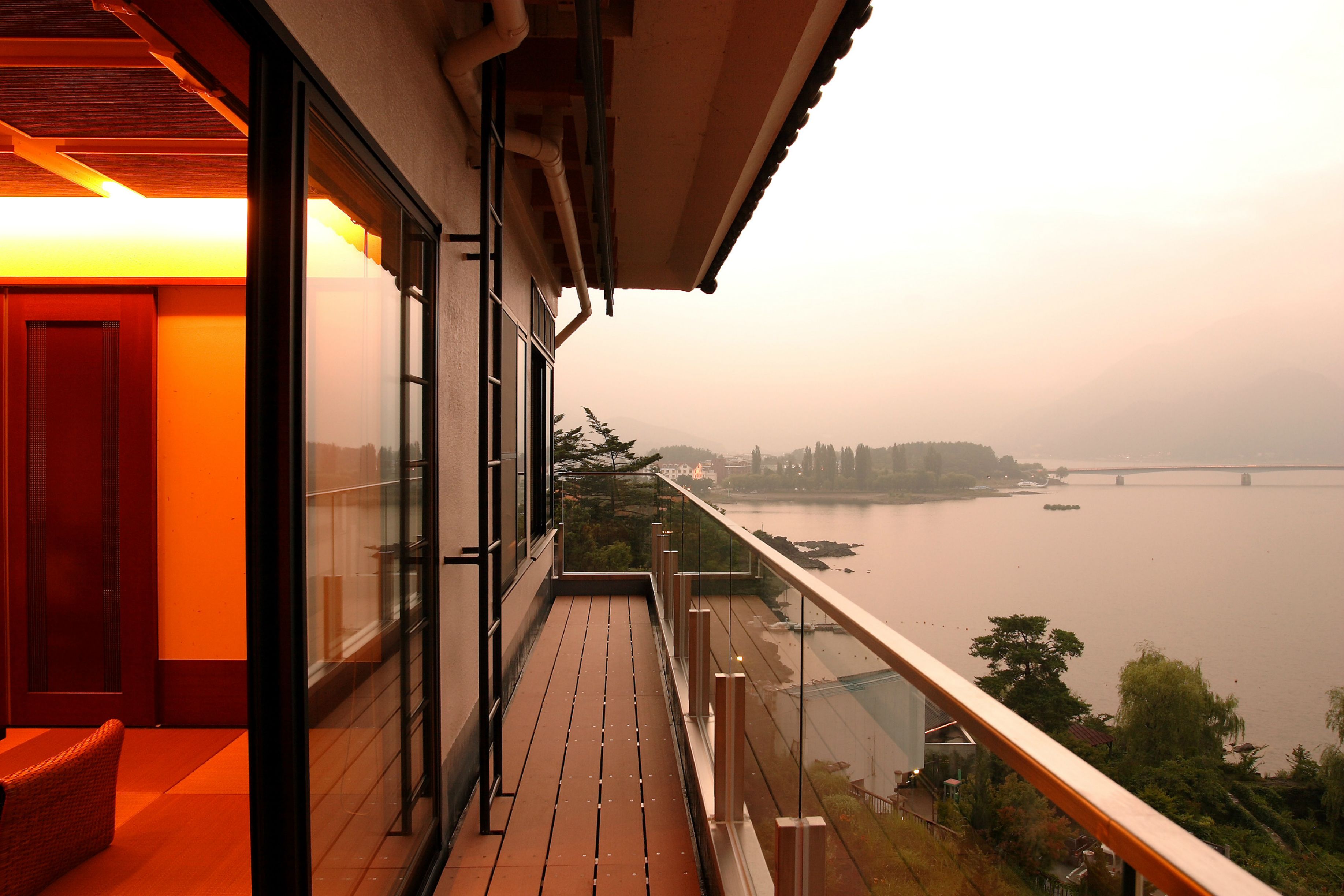 Modern Japanese Style Room with Open-air Bath, Lake View –Kohaku- | View from room