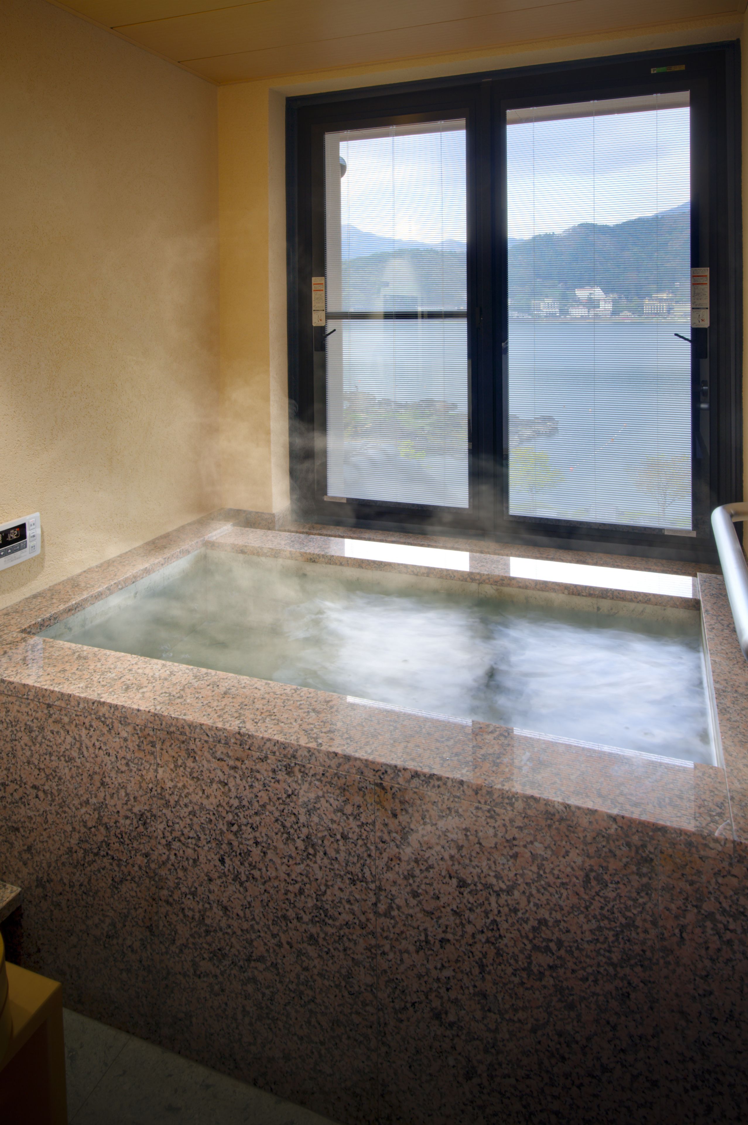 japanese-style superior room, lake view | bathroom | separate bathtub and shower, free toiletries, hair dryer, slippers