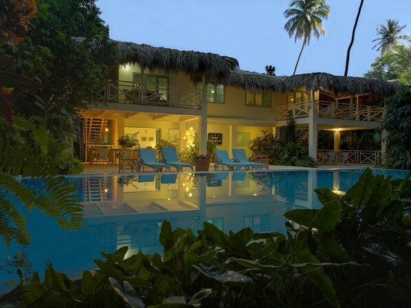 Front of property – evening/night