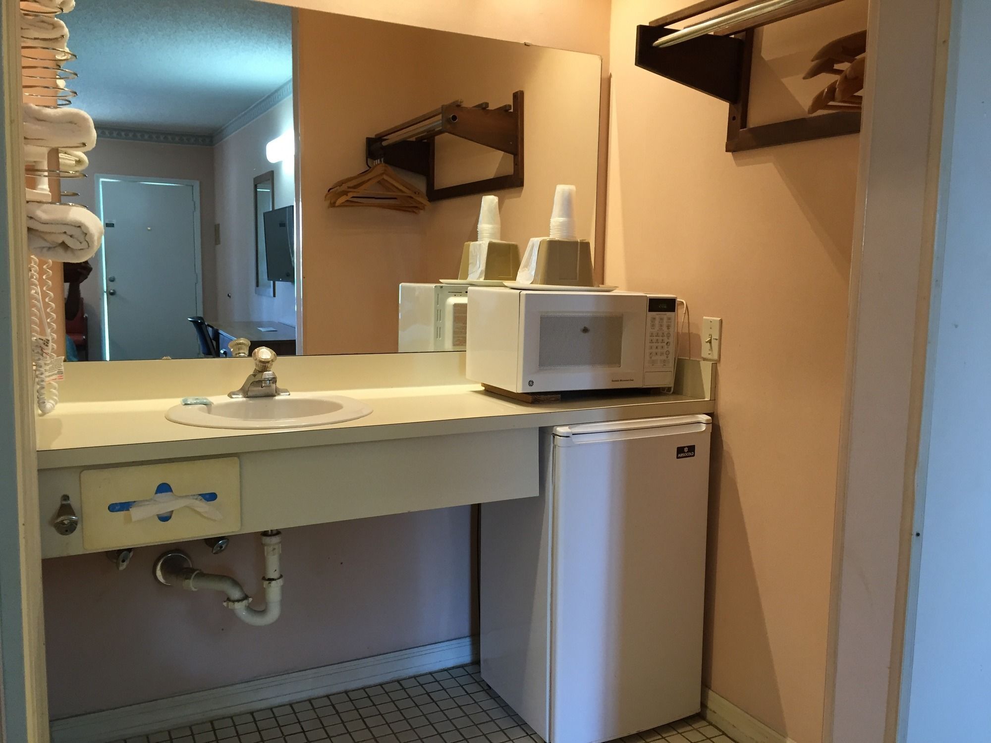 Free toiletries, hair dryer, towels