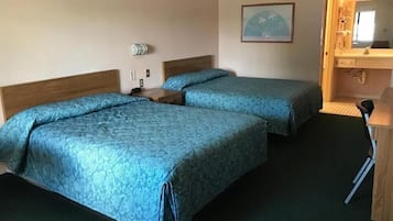 Desk, free WiFi, bed sheets