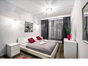 Departamento, 1 habitación | Ropa de cama de alta calidad y decoración personalizada