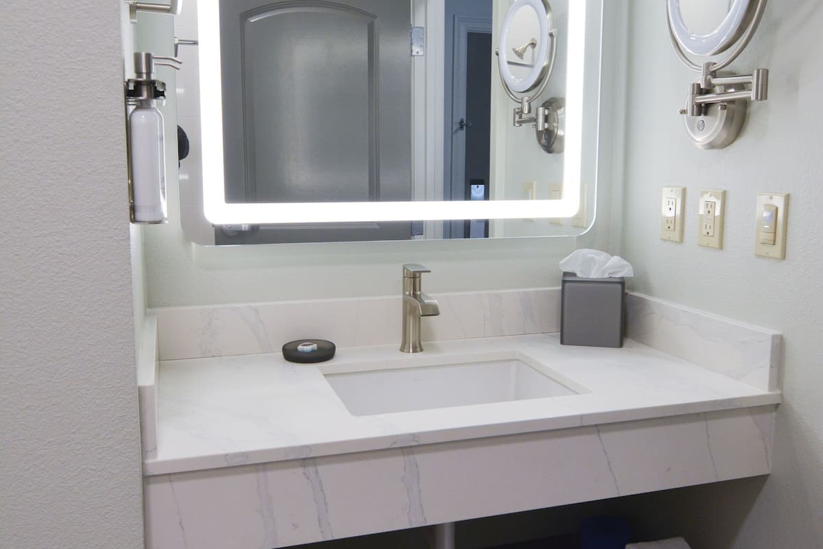 free toiletries, hair dryer, towels, soap