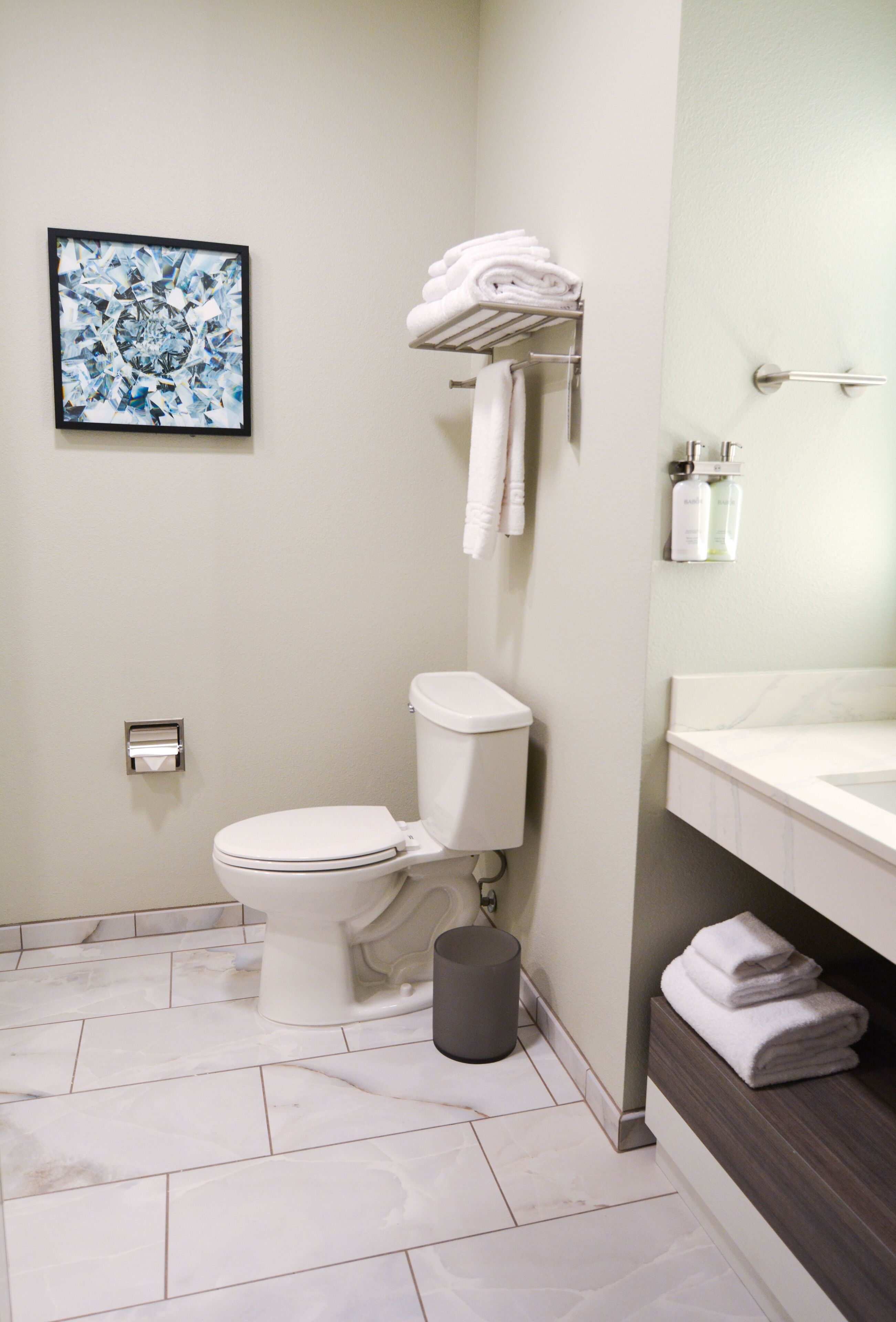 free toiletries, hair dryer, towels, soap