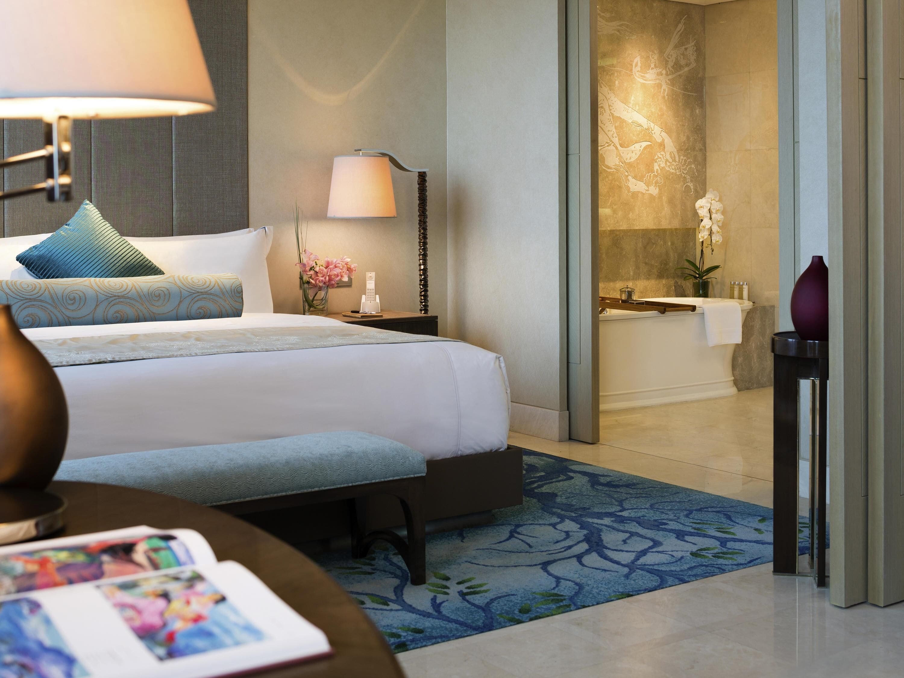 1 多间卧室、埃及棉床单、高档床上用品、迷你吧