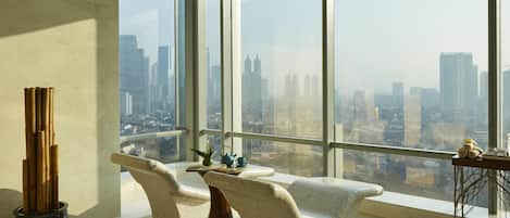 Espace de soins pour les couples, sauna, bain à remous, hammam