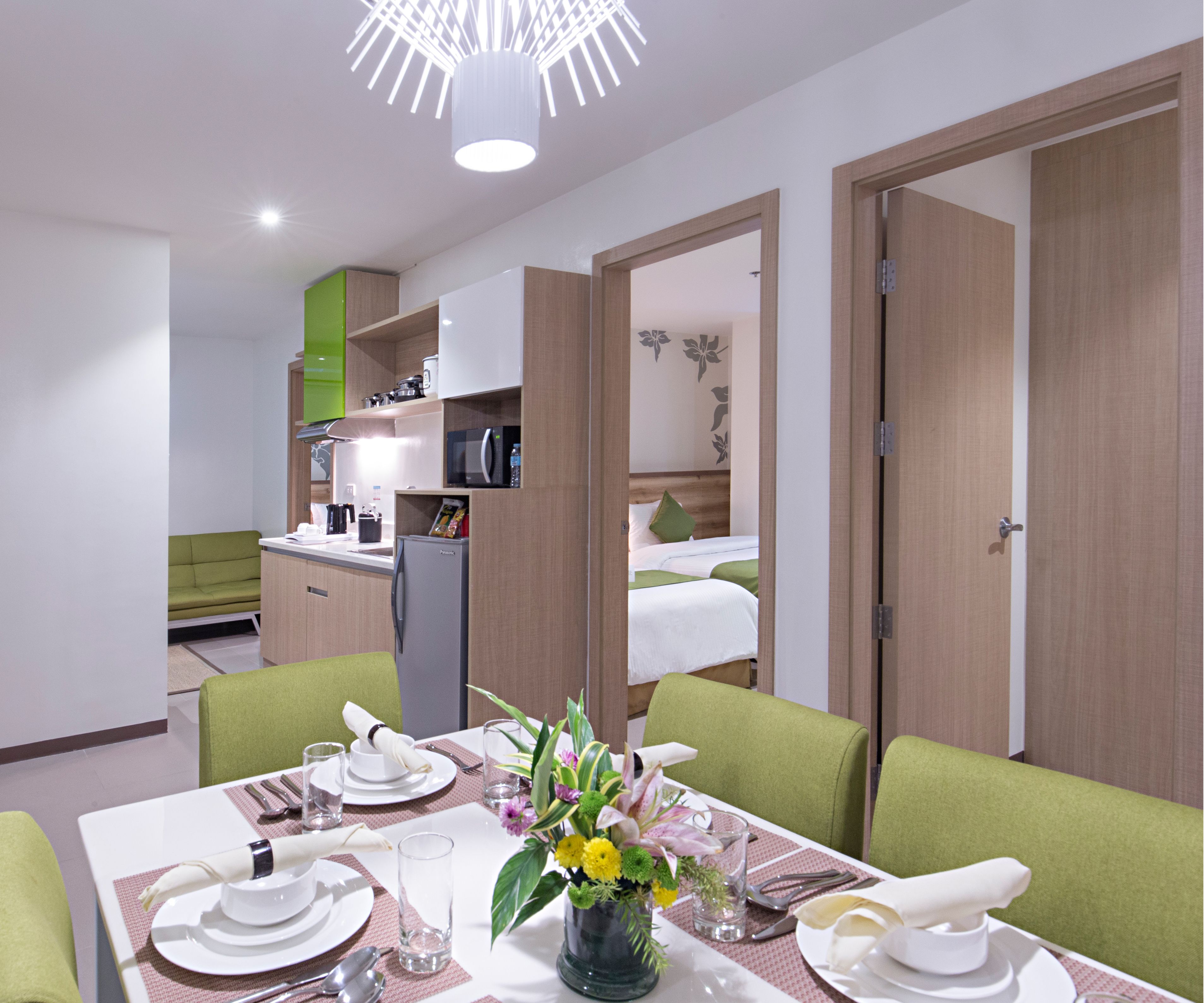 3 bedroom apartment suite | private kitchen | microwave, coffee/tea maker, electric kettle, cookware/dishes/utensils