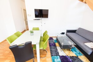 Apartment, 1 Schlafzimmer | Bügeleisen/Bügelbrett, kostenlose Babybetten, kostenloses WLAN