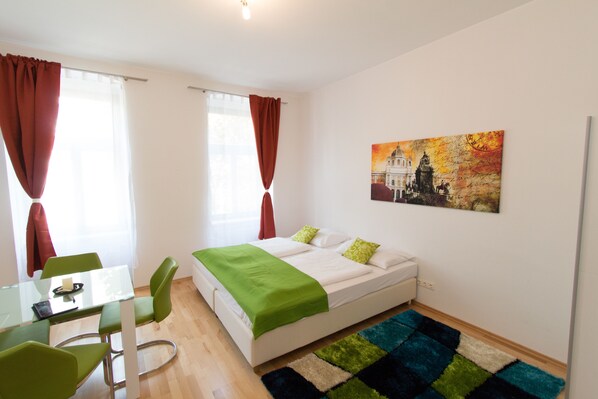 Iron/ironing board, free cots/infant beds, free WiFi