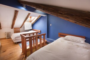 Habitación junior con 2 camas individuales, vistas a la montaña | Edredones de plumas, caja fuerte, decoración individual