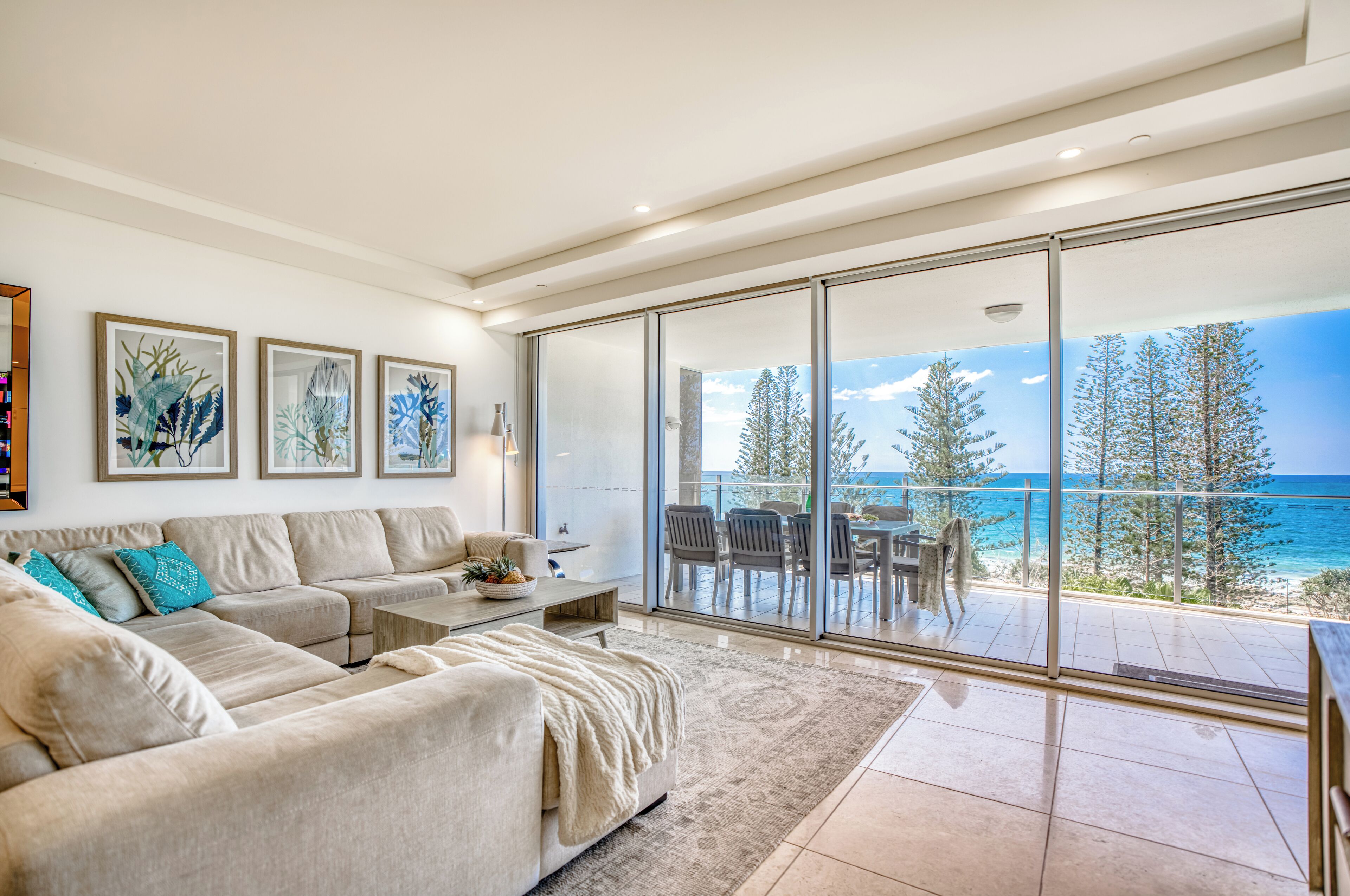 2 Bedroom Deluxe Apartment | Living area | Flat-screen TV, DVD player