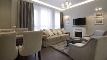 Apartment, 2 Bedrooms, Balcony (6 people) | Living area | LCD TV