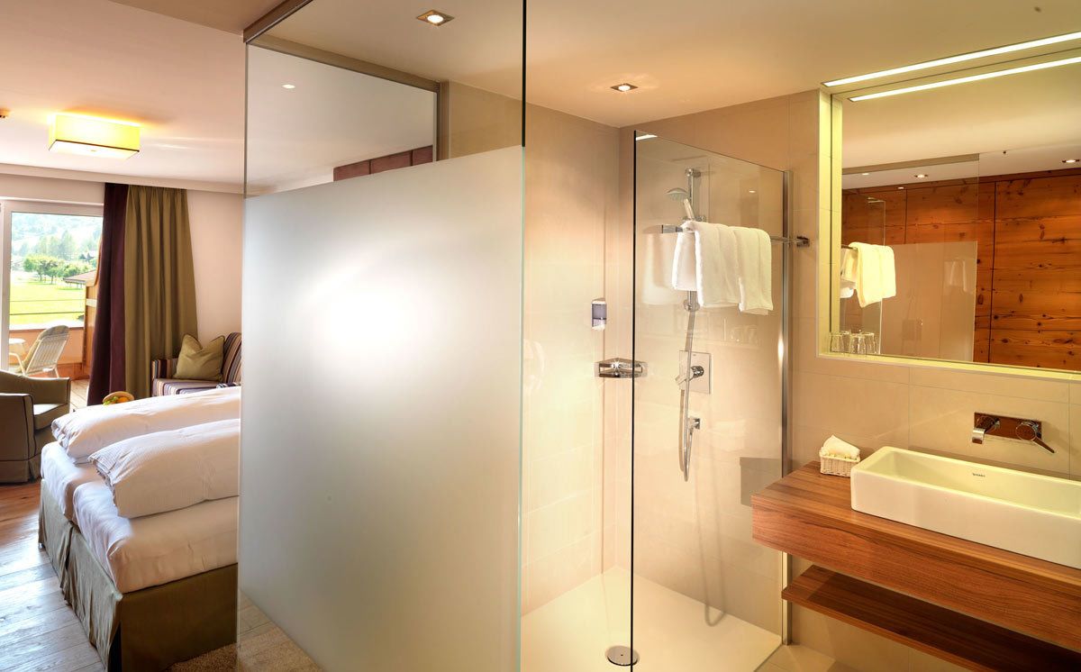 shower, free toiletries, hair dryer, bathrobes