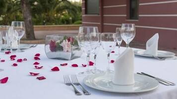 Outdoor wedding area