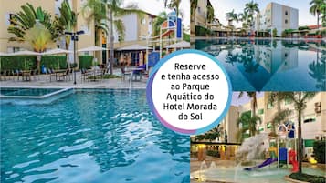 3 outdoor pools, pool loungers
