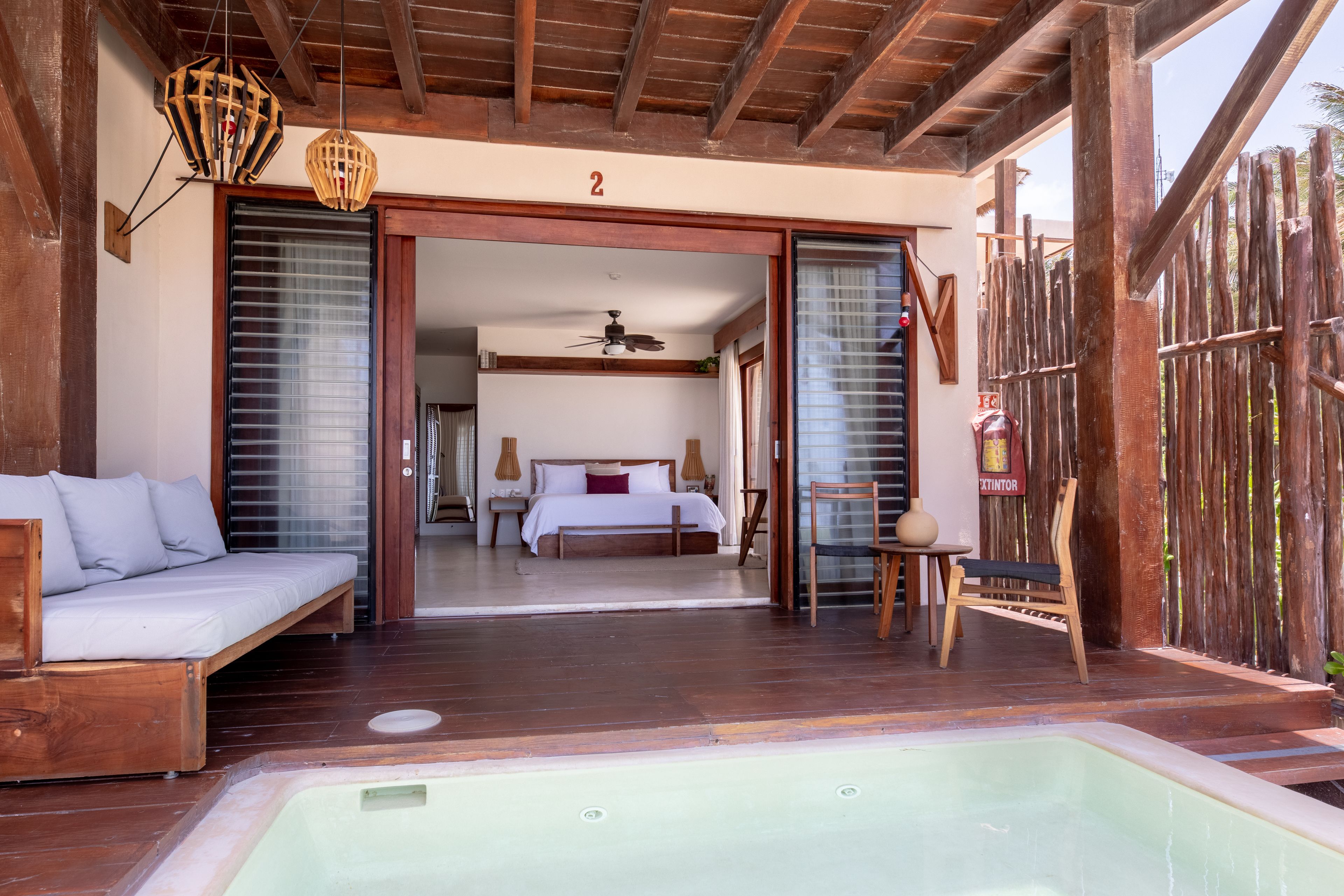 beach front ground floor suite with plunge pool | 1 bedroom, frette italian sheets, premium bedding, pillow-top beds