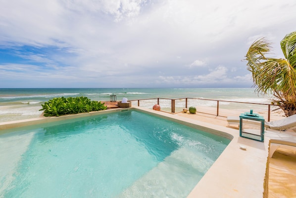 Penthouse, Private Pool, Beachfront | Terrace/patio
