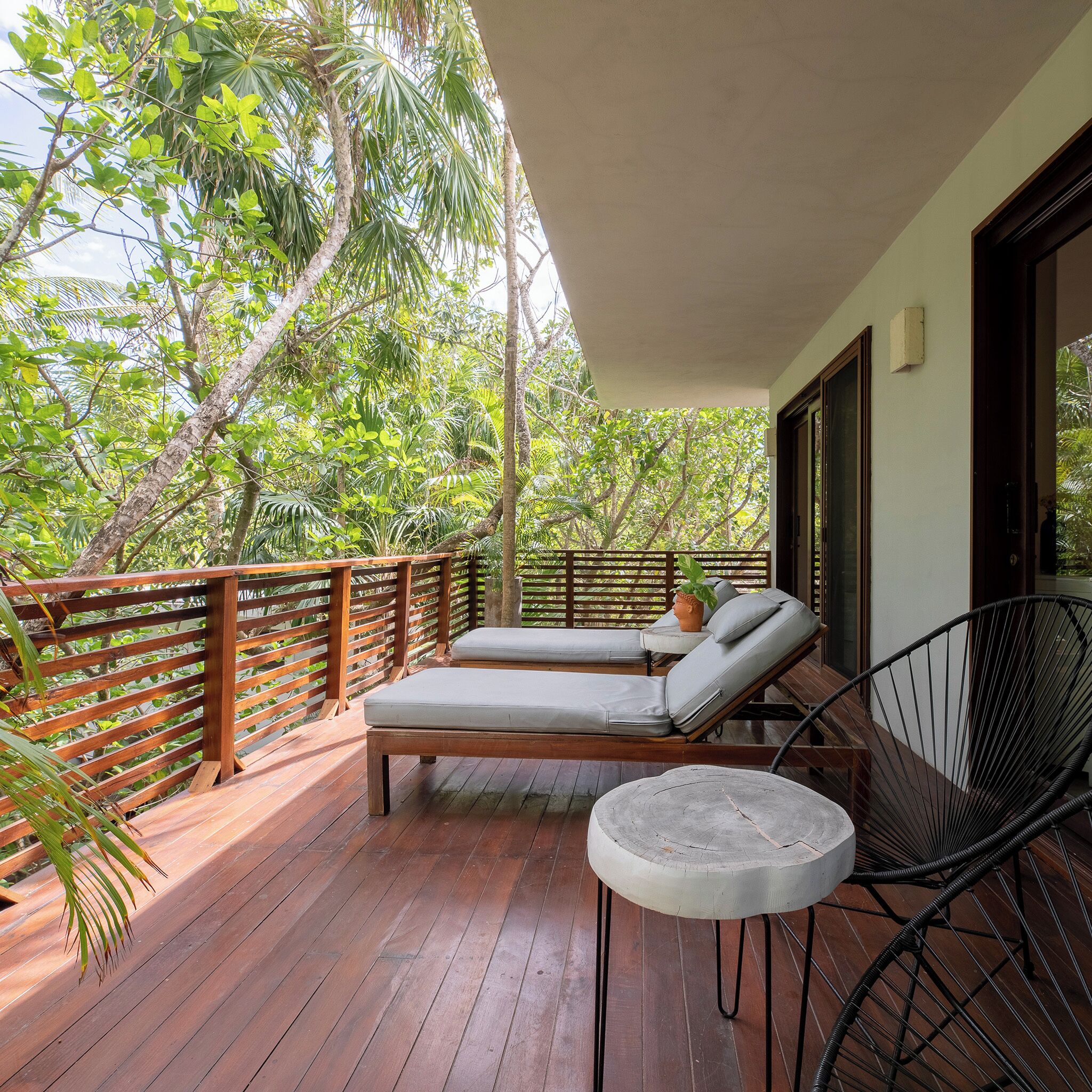 Jungle Suite with Balcony at Lula by La Zebra | Frette Italian sheets, premium bedding, pillowtop beds, in-room safe